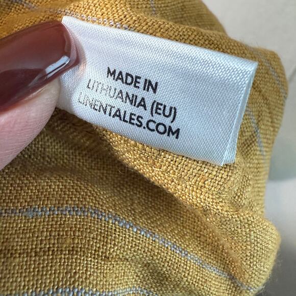 Women's Linen Tales Amber Striped 100% Linen Big Bag Tote Carryall NEW - Picture 5 of 11